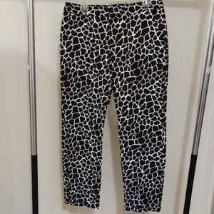 NEW Dana Buchman Black and White Geometric Pants Size 8
